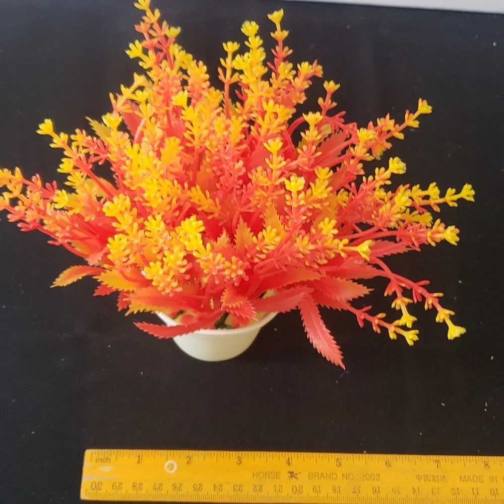 🤯3/$12 Plastic Fish Tank Accessory Fake Plant